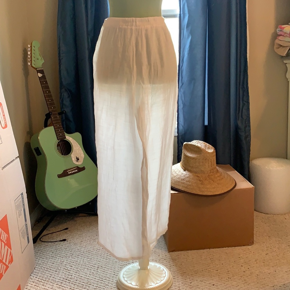 Sheer bathing suit cover pants